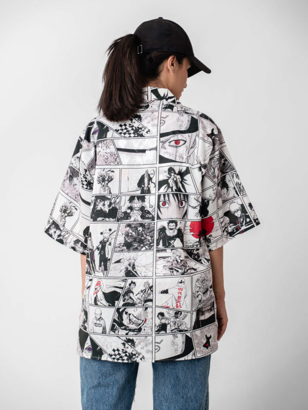 پیراهن هاوایی گایجین پنل های مانگا انیمه های ناروتو دیمو اسلیر اتک آن تاییتان